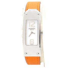 Relógio modelo Kelly II da Hermès. Prata