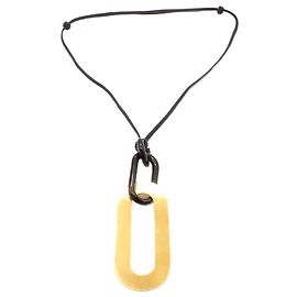 Collana Hermès in corno di bufalo e metallo dorato D'oro
