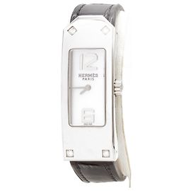 Hermès Reloj Hermes Kelly II (REF : KT1.230) con diamantes Plata