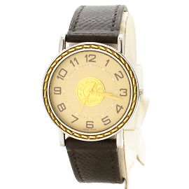 Relógio Sellier da Hermès. Dourado
