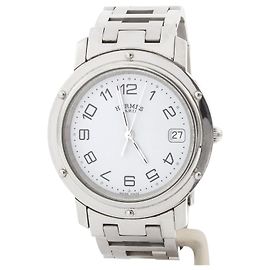 Hermès Clipper Uhr. Silber