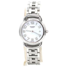 Hermès Pullman Uhr (Modell PU2.210). Silber