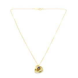Collier Tiffany & Co en or jaune 18 carats avec saphir Doré