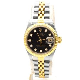 Relógio Rolex Oyster Perpetual Datejust em ouro e aço. Dourado