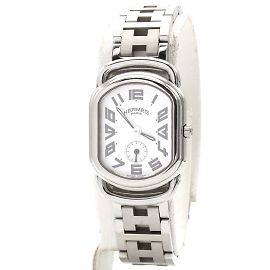 Orologio Hermès, modello Rallye RA2.210 (PM / modello piccolo) per donne. Argento