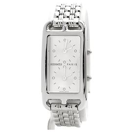 Hermès Cape Cod CC3.210 Uhr. Silber