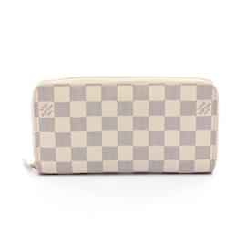 Louis Vuitton-Louis Vuitton Zippy Wallet in Damier Azur-White