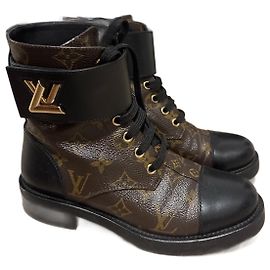 Louis Vuitton Ankle Boots Brown Leather Brown