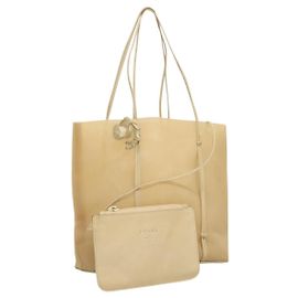 PRADA Handtasche Nylon Beige Auth 128335 Beige