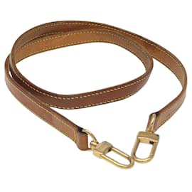 Louis Vuitton-LOUIS VUITTON Shoulder Strap Leather 37"" Beige LV Auth bs27027-Beige