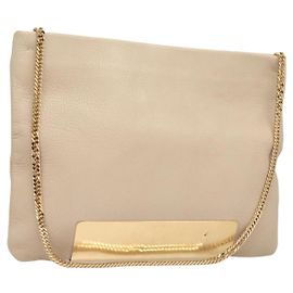 Borsa a Spalla in Pelle Beige e Oro Jimmy Choo Auth bs27431 Beige D'oro