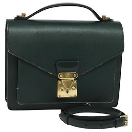 LOUIS VUITTON Sac à main Taiga Monceau 28 Épicea M32064 LV Auth 129881 Autre