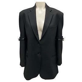 Schwarze hybride oversized maßgeschneiderte Jacke von Coperni Schwarz