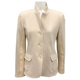 Giacca in lana e cashmere beige Brunello Cucinelli Beige