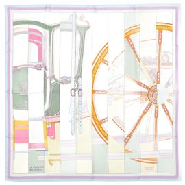 Hermès Bufanda de seda 100% Carré 90 "LA BERLINE BAYADERE" Multicolor