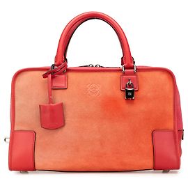 LOEWE Amazona 36 en daim orange Orange