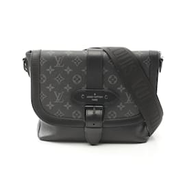 Louis Vuitton-Louis Vuitton Saumur Messenger Shoulder Bag-Black