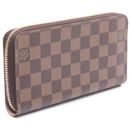 Louis Vuitton-Louis Vuitton Zippy Wallet-Brown,Damier ebene