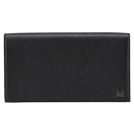 Alfred Dunhill Dunhill Logo Leather Long Wallet Black