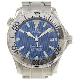 Omega-Omega Seamaster Quartz Watch Stainless Steel-Blue