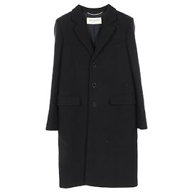 Yves Saint Laurent Saint Laurent Paris 357195 Wool Angora Coat Black
