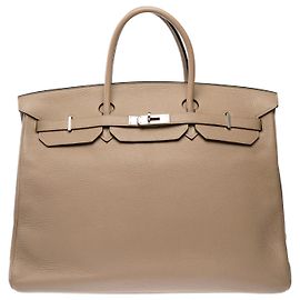 Hermès Bolsa HERMES Birkin 40 em Couro Cinza - 102798 Cinza