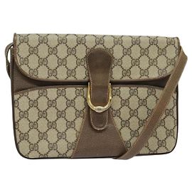 Gucci Borsa a Spalla GG Supreme PVC Beige Oro Auth th6212 Beige D'oro