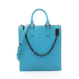 Louis Vuitton-Louis Vuitton Taurillon Leather Tote Bag-Blue