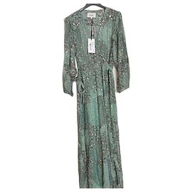 Ba&Sh Oriane Green Viscose Dress Green