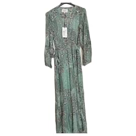 Robe Ba&Sh Oriane verte en viscose Vert