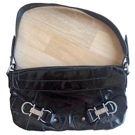 D&G Black Patent Leather Handbag Black