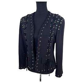 Moschino jacket vintage 90s with lace, Moschino Cheap and Chic Black