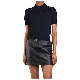 Ami Navy blue knit polo top - size XS Blue