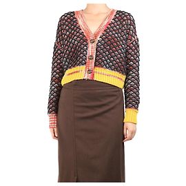Missoni Schwarze und rote cropped Strickjacke - Größe S Schwarz