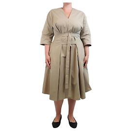 Loewe Neutrales 3/4-Ärmel Kleid mit Gürtel - Größe UK 12 Andere