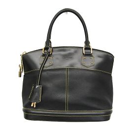 Louis Vuitton Suhali Lockit PM Handbag Black