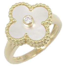 Van Cleef & Arpels-Bague Vintage Alhambra en nacre et diamants de Van Cleef & Arpels-Doré