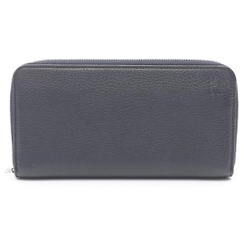 Loewe Navy Leather Zip-Around Wallet Navy blue