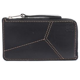 Monedero de cuero negro Loewe Negro