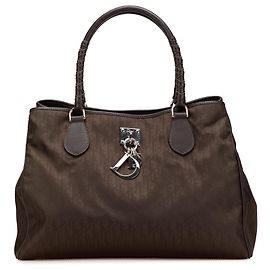 Dior Braun Mittel Diorissimo Trotter Nylon Schöne Tasche Braun Dunkelbraun