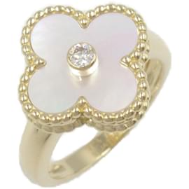 Van Cleef & Arpels-Bague Vintage Alhambra Van Cleef & Arpels-Blanc,Autre