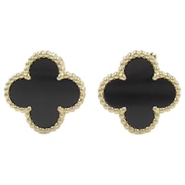 Van Cleef & Arpels-Boucles d'oreilles Vintage Alhambra de Van Cleef & Arpels-Noir,Doré