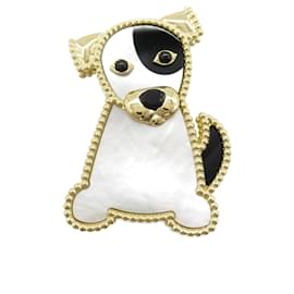 Van Cleef & Arpels-Broche Chien des Animaux Chanceux Van Cleef & Arpels-Noir,Blanc,Doré