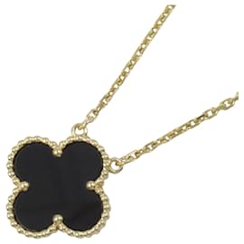 Van Cleef & Arpels-Collier Vintage Alhambra de Van Cleef & Arpels-Noir,Doré