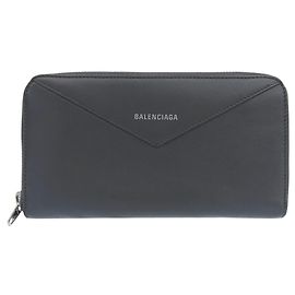 Balenciaga Paper Continental Long Wallet Brown