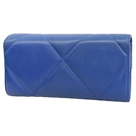 Chanel-Chanel 19 Long Flap Wallet-Blue