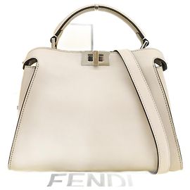 Fendi Peekaboo Iconic Essential Handbag Cream