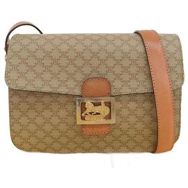 Céline Celine Macadam Schultertasche F/09 Beige