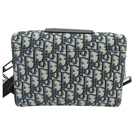 Christian Dior-NEW DIOR LINGOT POUCH JACQUARD OBLIQUE HANDBAG 1ADP0026YKY-Blue