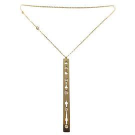 COLLAR LARGO DINH VAN PULSE 628212 PENDIENTE CADENA ORO ROSA DIAMANTES GM Dorado